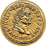 1 Dollar Vespasian, Palau, 2010 reverse image