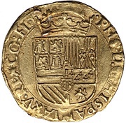 ½ Gold Real - Philip II, Belgium, 1559-1567 reverse image