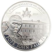 1 Dollar Pope John Paul II, Palau, 2010 reverse image