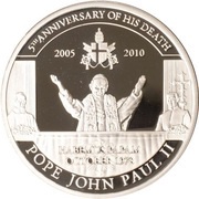 1 Dollar Pope John Paul II, Palau, 2010 reverse image