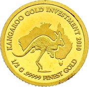 1 Dollar Kangaroo Nugget, Palau, 2010 reverse image