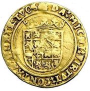 ½ Gold Real Spanish Siege of Ypres, Belgium, 1583-1584 reverse image