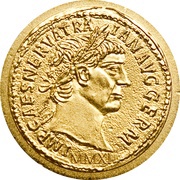 1 Dollar Trajan gold coin, Palau, 2011 reverse image