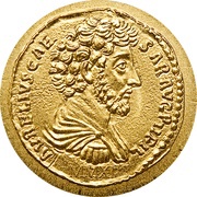 1 Dollar Aurelius gold coin, Palau, 2011 reverse image