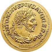 1 Dollar Antoninus Caracella Aureus, Palau, 2011 reverse image
