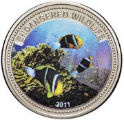 1 Dollar Anemonefish, Palau, 2011 reverse image