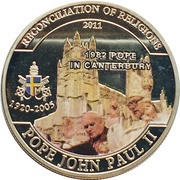 1 Dollar 1982 Pope in Canterbury, Palau, 2011 reverse image