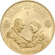 1 Dollar The Historic Meeting, Palau, 2013 reverse image