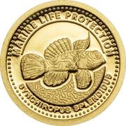 1 Dollar Mandarin fish, Palau, 2013 reverse image