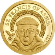1 Dollar Saint Francis of Assisi, Palau, 2013 reverse image