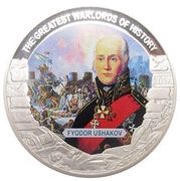 1 Dollar Fyodor Ushakov, Palau, 2014 reverse image