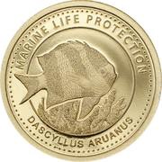 1 Dollar Whitetail Damselfish, Palau, 2015 reverse image