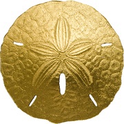 1 Dollar Golden Sand Dollar, Palau, 2017 reverse image