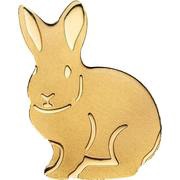1 Dollar Golden Rabbit, Palau, 2018 reverse image