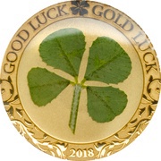1 Dollar Four-Leaf Clover, Palau, 2018 reverse image