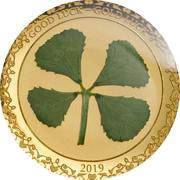 1 Dollar Four Leaf Clover 2019, Palau, 2019 reverse image