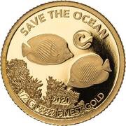 1 Dollar Save the Ocean, Palau, 2020 reverse image