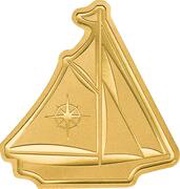 1 Dollar Sailboat, Palau, 2021 reverse image
