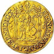 1 Gold Lion - François d'Alençon Bruges revolt obverse image