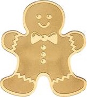 1 Dollar Gingerbread Man, Palau, 2022 reverse image