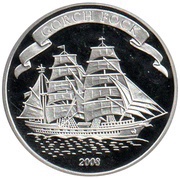 2 Dollars Gorch Fock, Palau, 2008 reverse image