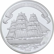 2 Dollars Amerigo Vespucci, Palau, 2008 reverse image