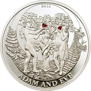 2 Dollars Adam and Eve, Palau, 2011 reverse image