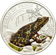 2 Dollars Orange Darien Stubfoot Toad, Palau, 2011 reverse image