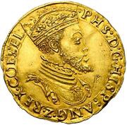1 Gold Real - Philip II ANG in titles obverse image