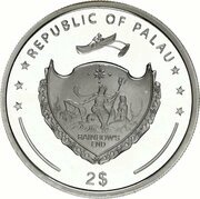 2 Dollars Benz Patent-Motorwagen 1886 obverse image