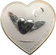 2 Dollars My heart flies for you, Palau, 2012 reverse image
