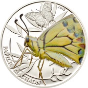 2 Dollars Swallowtail, Palau, 2013 reverse image