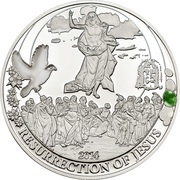 2 Dollars Resurrection of Jesus; Easter egg, Palau, 2014 reverse image