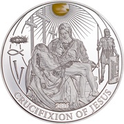 2 Dollars Crucifixion of Jesus, Palau, 2016 reverse image