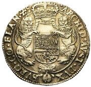 1 Ducaton - Charles II First bust, Belgium, 1666-1676 reverse image