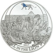 2 Dollars Daniel in the Lion's Den, Palau, 2017 reverse image