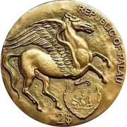 2 Dollars Pegasus and Tanit, Palau, 2021 obverse image