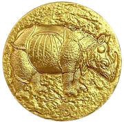 2 Dollars Dürer's Rhinoceros, Palau, 2023 reverse image