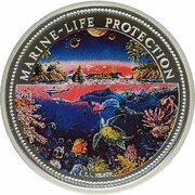 5 Dollars Ocean Scene, Palau, 1993 reverse image
