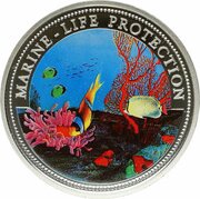 5 Dollars Ocean Scene, Palau, 1994 reverse image