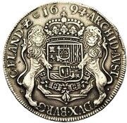 1 Ducaton - Charles II Fourth bust, piedfort of double weight, Belgium, 1694 reverse image