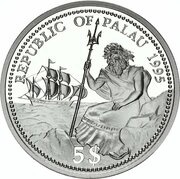 5 Dollars Sea Horse obverse image