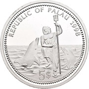 5 Dollars Sea Turtle obverse image