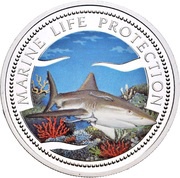5 Dollars Shark, Palau, 1999 reverse image