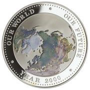 5 Dollars Our World, Our Future, Palau, 1999 reverse image