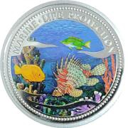 5 Dollars Lionfish and Parrotfish, Palau, 2000 reverse image