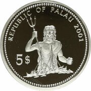5 Dollars Moorish-Idol Fish obverse image