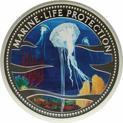 5 Dollars Jellyfish, Palau, 2002 reverse image