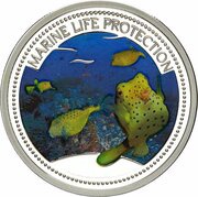 5 Dollars Box Fish, Palau, 2006 reverse image