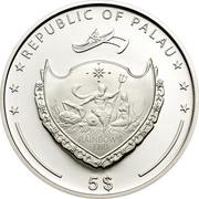 5 Dollars Eclectus Parrot obverse image